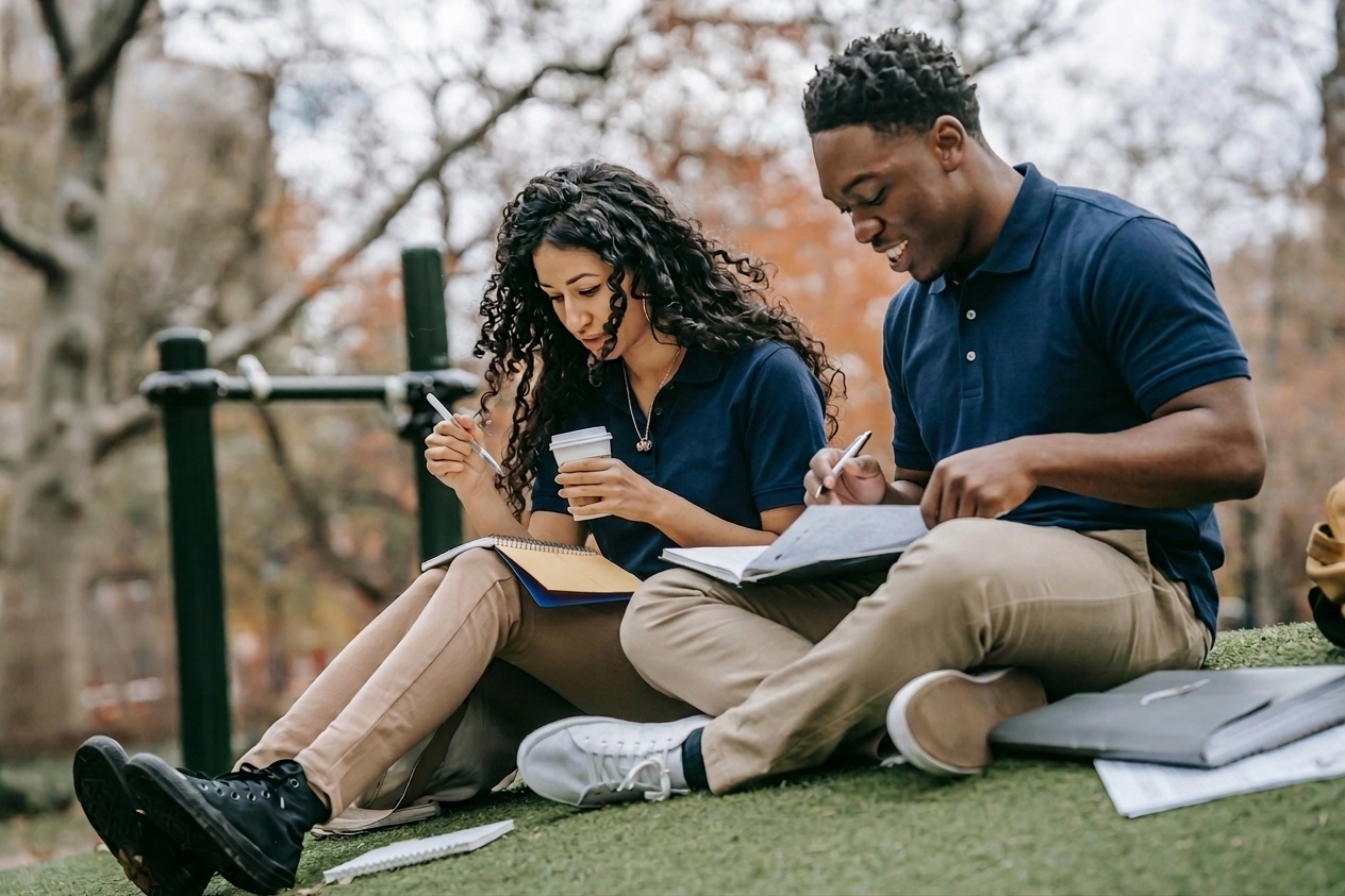 Students learning together in a Metro Detroit community setting